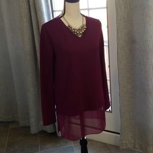 Kenneth Cole Reaction top with sheer bottom. NWT